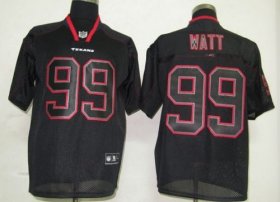 Wholesale Cheap Texans #99 J.J.Watt Lights Out Black Stitched NFL Jersey
