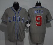 Wholesale Cheap Cubs #9 Javier Baez Grey New Cool Base Alternate Road Stitched MLB Jersey