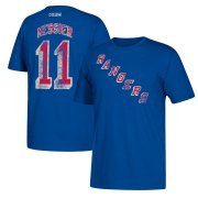 Wholesale Cheap New York Rangers #11 Mark Messier CCM Retired Player Name & Number T-Shirt Royal