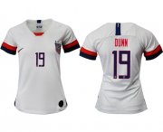 Wholesale Cheap Women's USA #19 Dunn Home Soccer Country Jersey