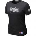 Wholesale Cheap Women's New York Yankees Nike Short Sleeve Practice MLB T-Shirt Black