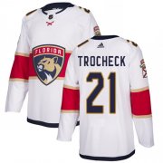 Wholesale Cheap Adidas Panthers #21 Vincent Trocheck White Road Authentic Stitched NHL Jersey
