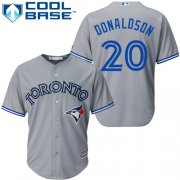 Wholesale Cheap Blue Jays #20 Josh Donaldson Grey Cool Base Stitched Youth MLB Jersey