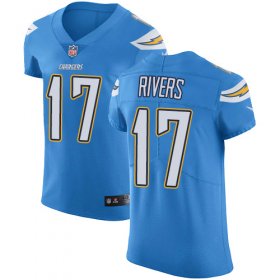 Wholesale Cheap Nike Chargers #17 Philip Rivers Electric Blue Alternate Men\'s Stitched NFL Vapor Untouchable Elite Jersey