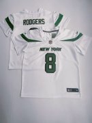 Wholesale Cheap Toddlers New York Jets #8 Aaron Rodgers White 2023 Vapor Untouchable Stitched Limited Jersey