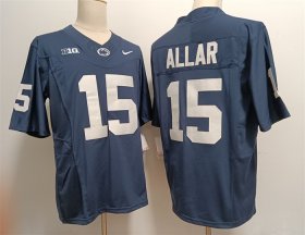 Cheap Men\'s Penn State Nittany Lions #15 Drew Allar Navy Stitched Jersey