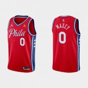 Wholesale Cheap Men's Philadelphia 76ers #0 Tyrese Maxey Red Statement Edition Stitched Jersey