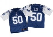 Wholesale Cheap Nike Cowboys #50 Sean Lee Navy Blue/White Throwback Men's Stitched NFL Elite Jersey