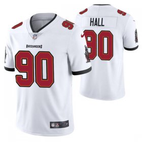 Wholesale Cheap Men\'s Tampa Bay Buccaneers #90 Logan Hall White Vapor Untouchable Limited Stitched Jersey