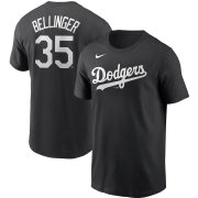 Wholesale Cheap Los Angeles Dodgers #35 Cody Bellinger Nike Name & Number T-Shirt Black