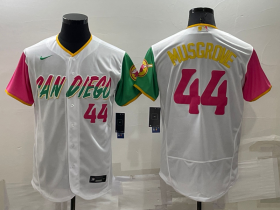 Wholesale Cheap Men\'s San Diego Padres #44 Joe Musgrove White Number 2022 City Connect Flex Base Stitched Jersey