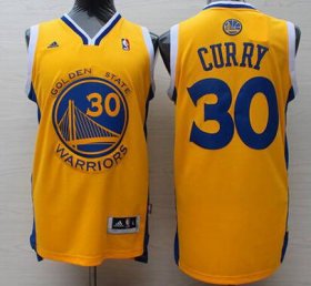 Wholesale Cheap Men\'s Golden State Warriors #30 Stephen Curry Revolution 30 Swingman Yellow Jersey
