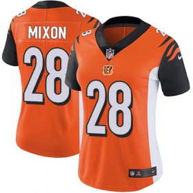 Wholesale Cheap Nike Bengals #28 Joe Mixon Orange Alternate Women\'s Stitched NFL Vapor Untouchable Limited Jersey