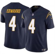 Cheap Men's Los Angeles Chargers #4 Gus Edwards Navy 2024 F.U.S.E. Vapor Limited Football Stitched Jersey