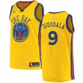 Wholesale Cheap Men's Golden State Warriors #9 Authentic Andre Iguodala Gold City Edition Nike NBA Jersey