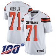 Wholesale Cheap Nike Browns #71 Jedrick Wills JR White Youth Stitched NFL 100th Season Vapor Untouchable Limited Jersey