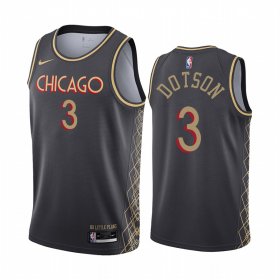 Wholesale Cheap Nike Bulls #3 Devon Dotson Black NBA Swingman 2020-21 City Edition Jersey