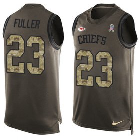 Wholesale Cheap Nike Chiefs #23 Kendall Fuller Green Men\'s Stitched NFL Limited Salute To Service Tank Top Jersey