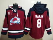 Wholesale Cheap Men's Colorado Avalanche #8 Cale Makar NEW Dark Red Stitched Hoodie