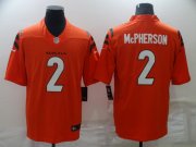 Wholesale Cheap Men's Cincinnati Bengals #2 Evan McPherson NEW Orange 2021 Vapor Untouchable Stitched NFL Nike Limited Jersey