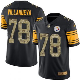 Wholesale Cheap Nike Steelers #78 Alejandro Villanueva Black/Camo Men\'s Stitched NFL Limited Rush Jersey