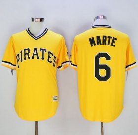Wholesale Cheap Pirates #6 Starling Marte Gold New Cool Base Stitched MLB Jersey