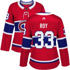 Wholesale Cheap Adidas Canadiens #33 Patrick Roy Red Home Authentic Women\'s Stitched NHL Jersey
