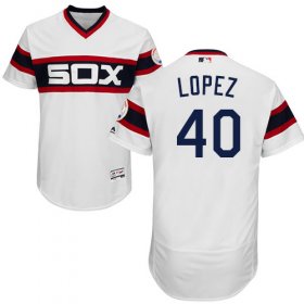 Wholesale Cheap White Sox #40 Reynaldo Lopez White Flexbase Authentic Collection Alternate Home Stitched MLB Jersey