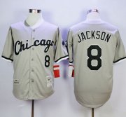 Wholesale Cheap Mitchell And Ness 1993 White Sox #8 Bo Jackson Grey Throwback Stitched MLB Jersey