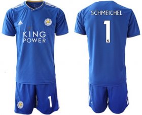 Wholesale Cheap Leicester City #1 Schmeichel Home Soccer Club Jersey