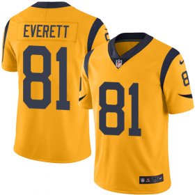 Wholesale Cheap Nike Rams #81 Gerald Everett Gold Youth Stitched NFL Limited Rush Jersey