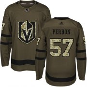 Wholesale Cheap Adidas Golden Knights #57 David Perron Green Salute to Service Stitched NHL Jersey