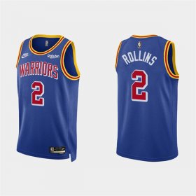 Wholesale Cheap Men\'s Golden State Warriors #2 Ryan Rollins 2022 Royal Stitched Basketball Jersey
