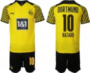 Wholesale Cheap Men 2021-2022 Club Borussia Dortmund home 10 yellow Soccer Jersey