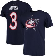 Wholesale Cheap Columbus Blue Jackets #3 Seth Jones Reebok Name & Number T-Shirt Navy