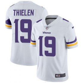 Wholesale Cheap Nike Vikings #19 Adam Thielen White Men\'s Stitched NFL Vapor Untouchable Limited Jersey