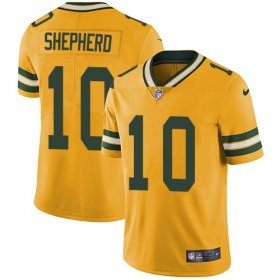 Wholesale Cheap Nike Packers #10 Darrius Shepherd Yellow Men\'s Stitched NFL Limited Rush Jersey