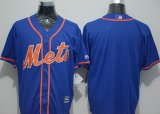 Wholesale Cheap Mets Blank Blue New Cool Base Alternate Home Stitched MLB Jersey