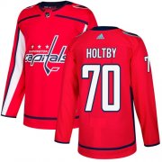 Wholesale Cheap Adidas Capitals #70 Braden Holtby Red Home Authentic Stitched NHL Jersey