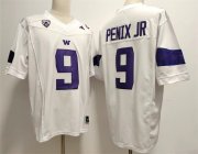 Cheap Men's Washington Huskies #9 Michael Penix Jr. White Stitched Jersey