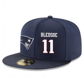 Wholesale Cheap New England Patriots #11 Julian Edelman Snapback Cap NFL Player Navy Blue with White Number Stitched Hat