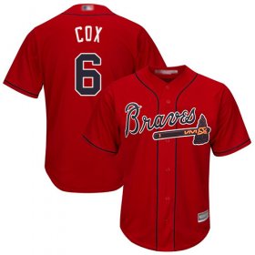 Wholesale Cheap Braves #6 Bobby Cox Red Cool Base Stitched Youth MLB Jersey