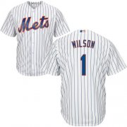 Wholesale Cheap Mets #1 Mookie Wilson White(Blue Strip) Cool Base Stitched Youth MLB Jersey