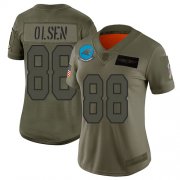 Wholesale Cheap Nike Panthers #88 Greg Olsen Camo Women's Stitched NFL Limited 2019 Salute to Service Jersey