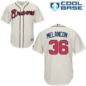 Wholesale Cheap Braves #36 Mark Melancon Cream New Cool Base Stitched MLB Jersey