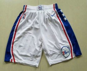 Wholesale Cheap Nike Philadelphia 76ers White Swingman Shorts
