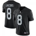 Wholesale Cheap Men's Las Vegas Raiders #8 Josh Jacobs Black Vapor Limited Stitched Jersey