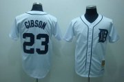 Wholesale Cheap Mitchell and Ness 1984 Tigers #23 Kirk Gibson Stitched White Throwback MLB Jersey