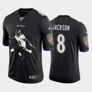 Cheap Baltimore Ravens #8 Lamar Jackson Nike Team Hero 4 Vapor Limited NFL 100 Jersey Black