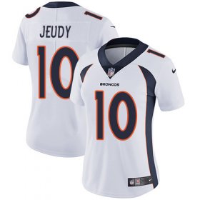 Wholesale Cheap Nike Broncos #10 Jerry Jeudy White Women\'s Stitched NFL Vapor Untouchable Limited Jersey